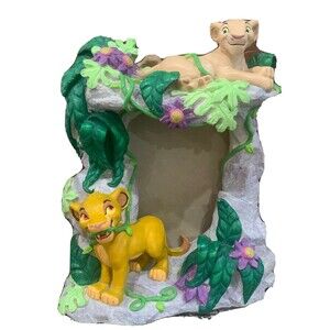 1995 Rare Disney Lion King Simba & Nala 3D Resin Picture Photo frame